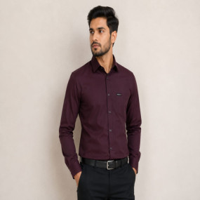 RC Mens Brown Formal Shirt