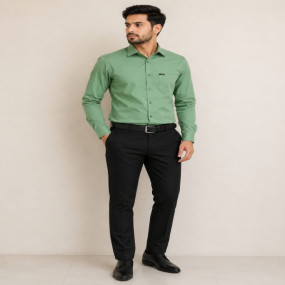 CL Mens Green Formal Shirt