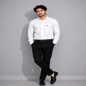 RC Mens White Formal Shirt