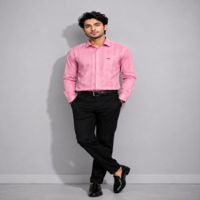 RC Mens Light Pink Formal Shirt